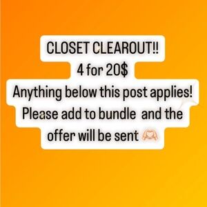 CLOSET CLEAR OUT SALE